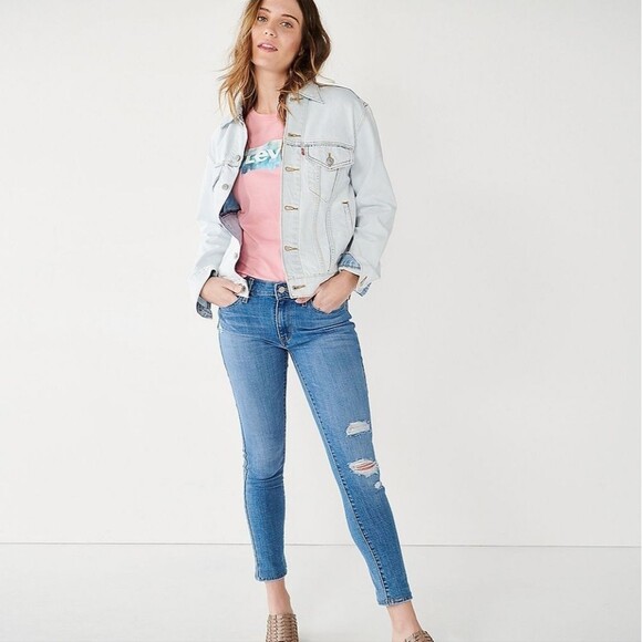 Women's Levi's 711 Skinny Jeans Size 30x 28 (10S) - Picture 4 of 11